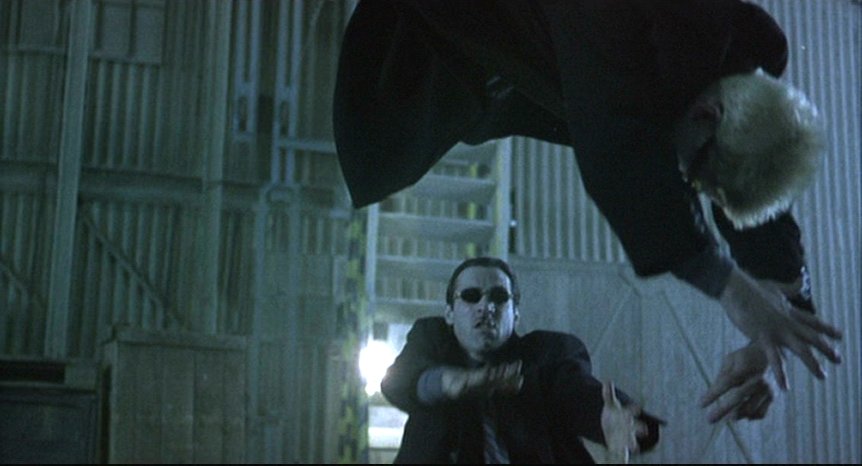 Aaron Gray flinging another vampire.