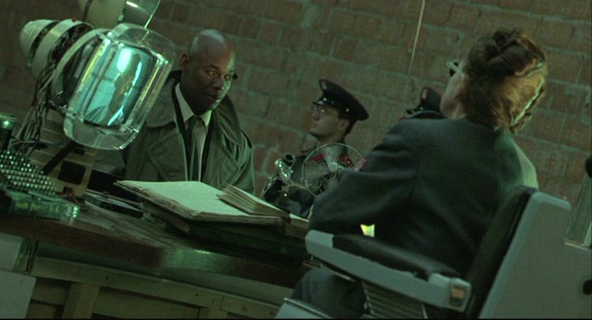 Steve Grant presenting his ID at NSA HQ.