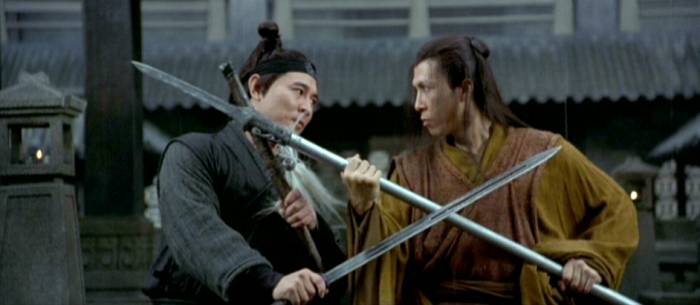 Nameless (Jet Li Lian Jie) and Sky (Donnie Yen Ji Dan)